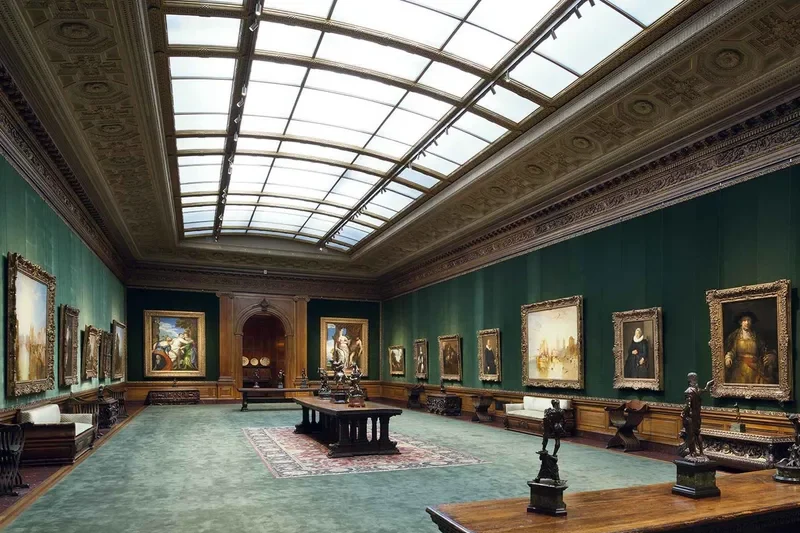 Gilded Age mansion rooms hung with Old Master paintings at the Frick Collection, one of the museums in New York